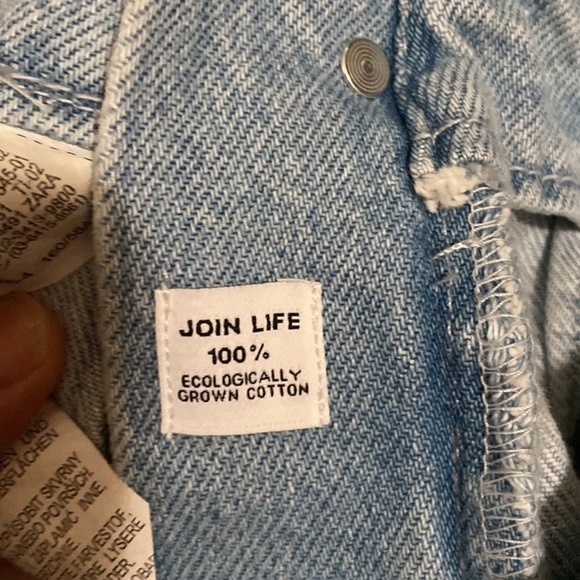 NWT Zara Paperbag denim Jean high waist shorts 00 - Picture 9 of 9